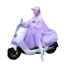 custom stylish PVC EVA transparent cycling raincoat adult riding poncho motor cycle rain coats